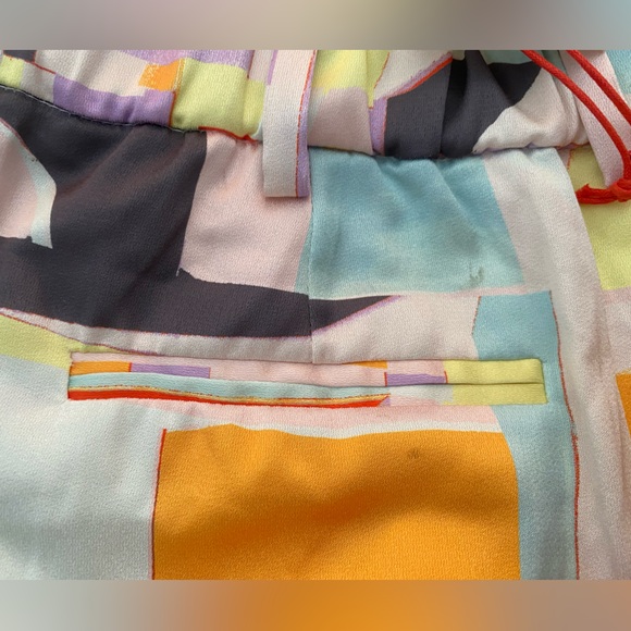 Open Edit Nordstrom | Print Soft Long Shorts | Pink Paper Shape in size S - Picture 10 of 11